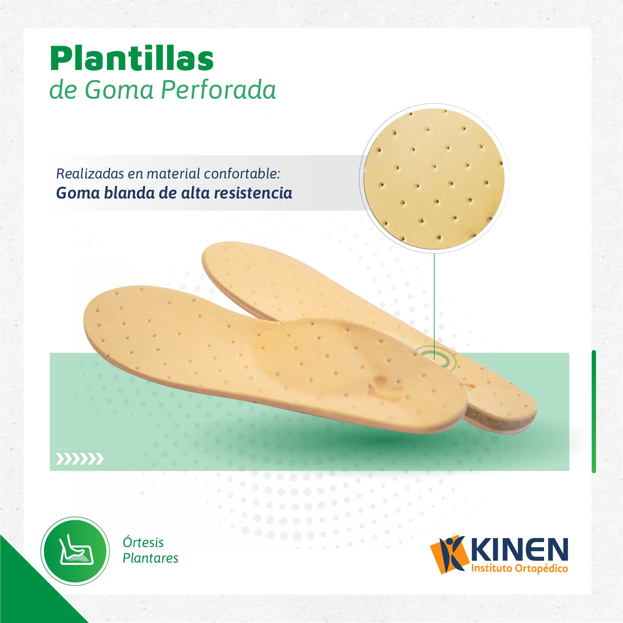 Plantillas de goma perforada