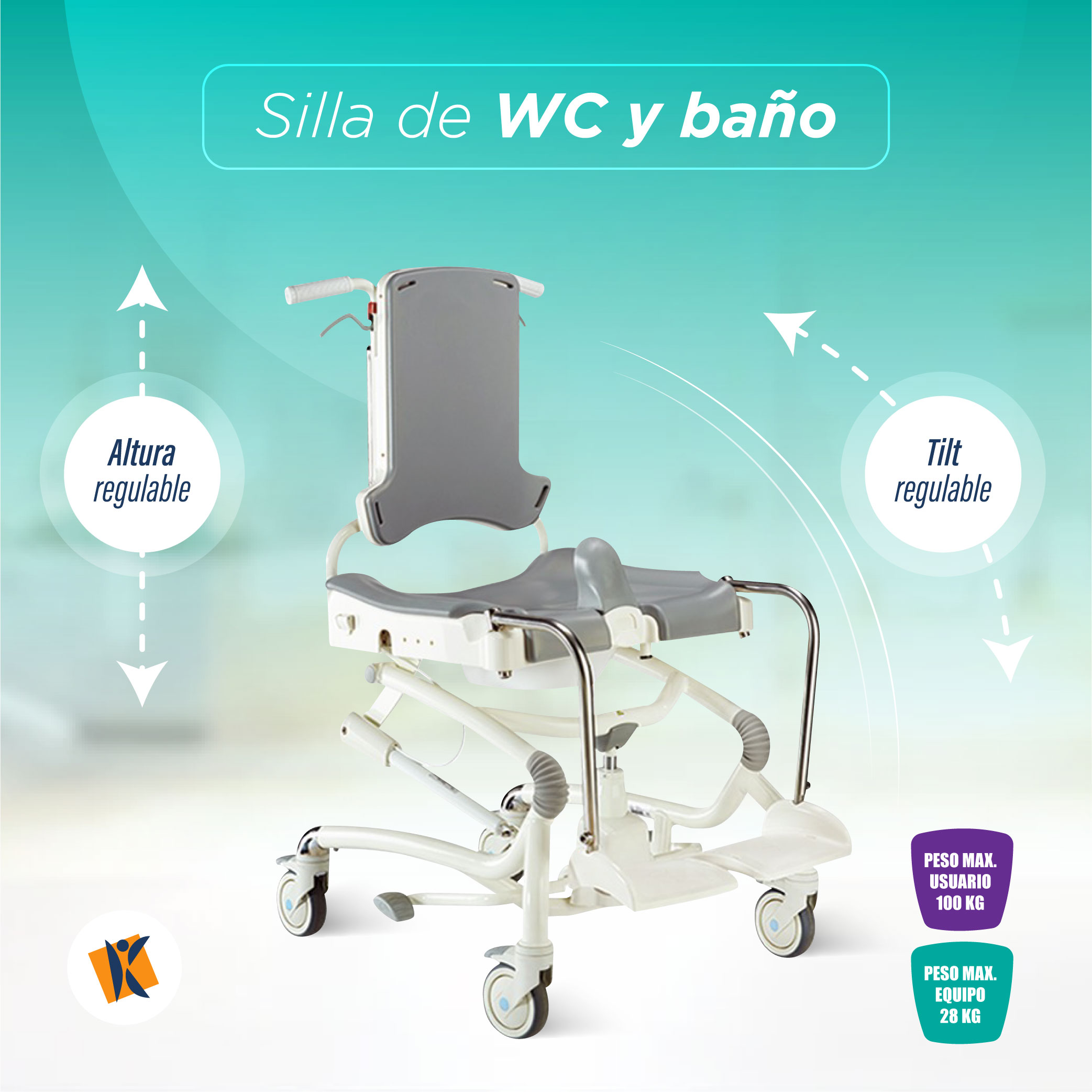 Silla de WC y baño Heron