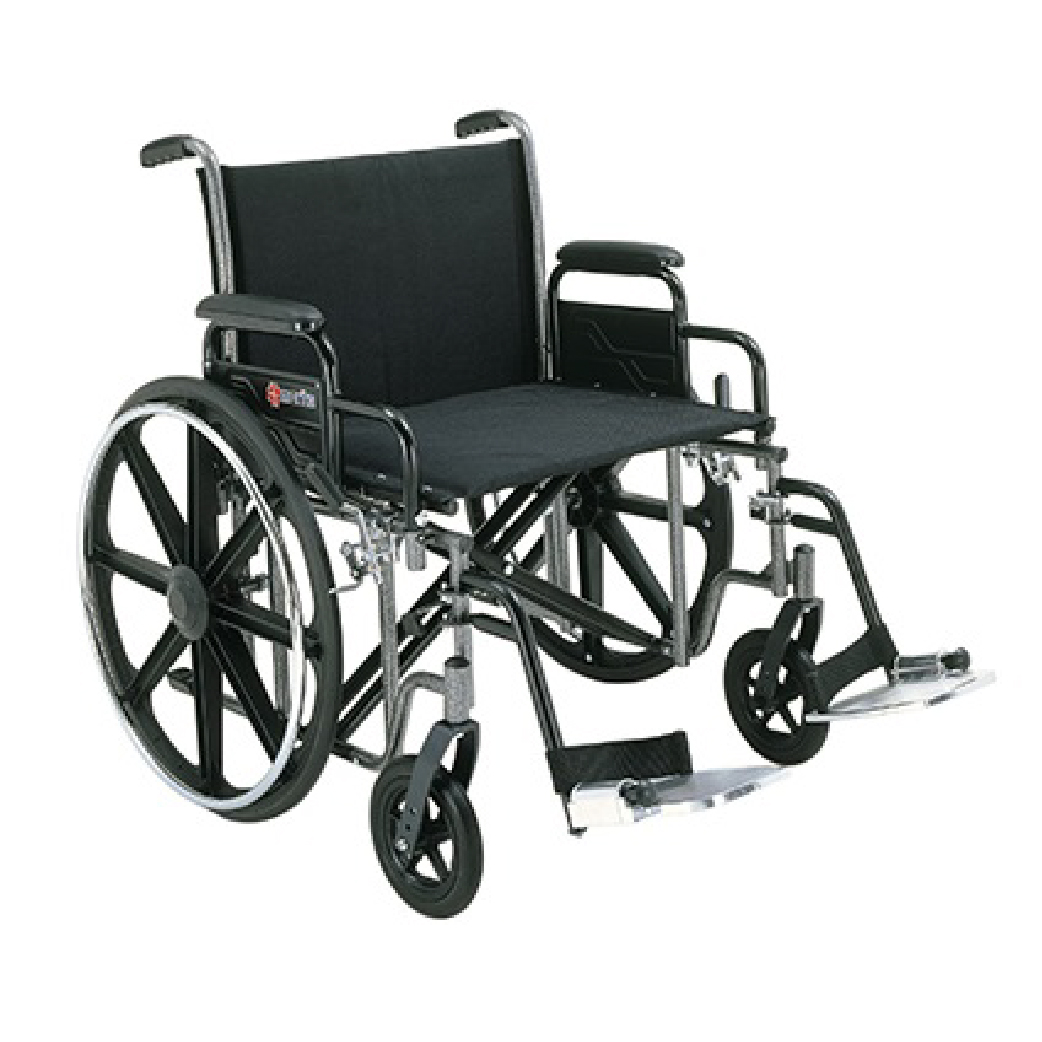 SILLA DE RUEDAS DESMONTABLE SUPER REFORZADA DE 56 CM 22