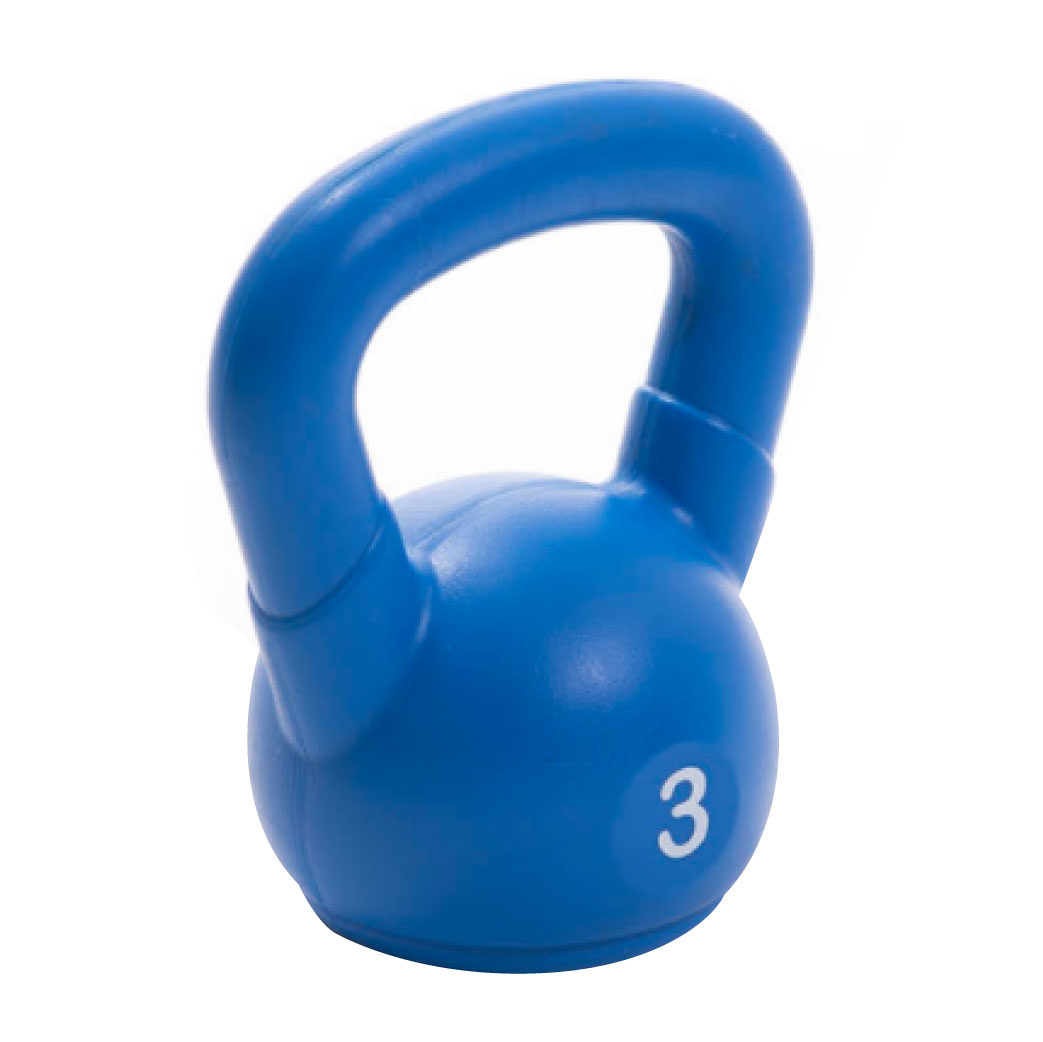 KETTLEBELL PLASTICA 3 KG  -AZUL