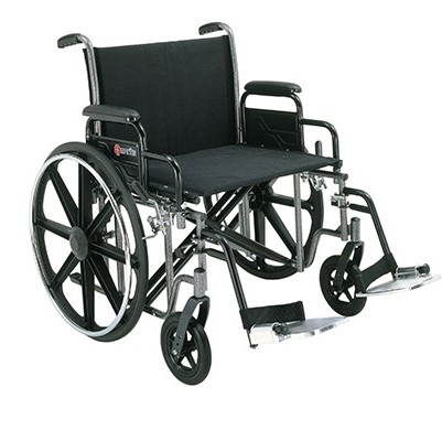 SILLA DE RUEDAS DESMONTABLE SUPER REFORZADA DE 50 CM