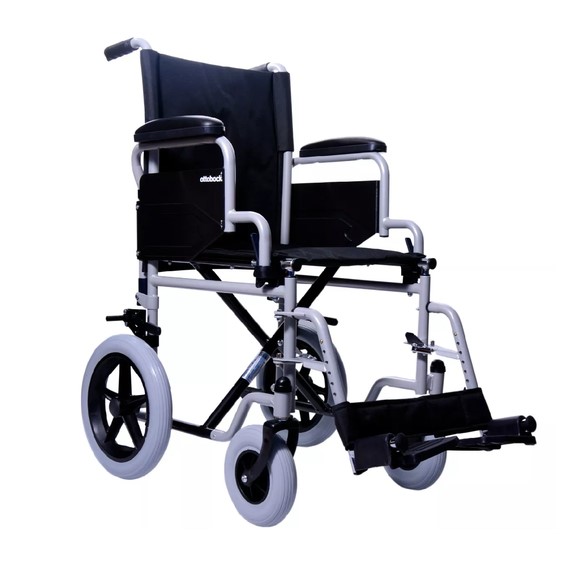 SILLA DE RUEDAS DE TRANSPORTE DE ACERO DE 43 CM (30/20) (*)