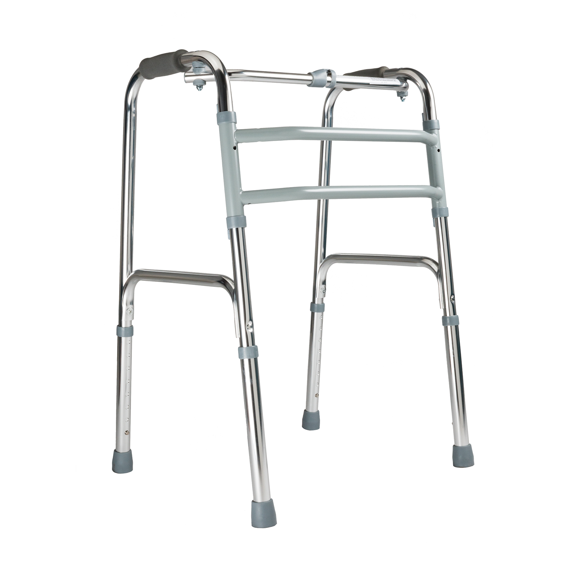 ANDADOR CAMINADOR DE ALUMINIO PLEGABLE (GRIS)