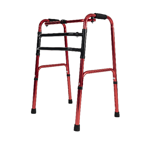 ANDADOR CAMINADOR DE ALUMINIO PLEGABLE (ROJO)