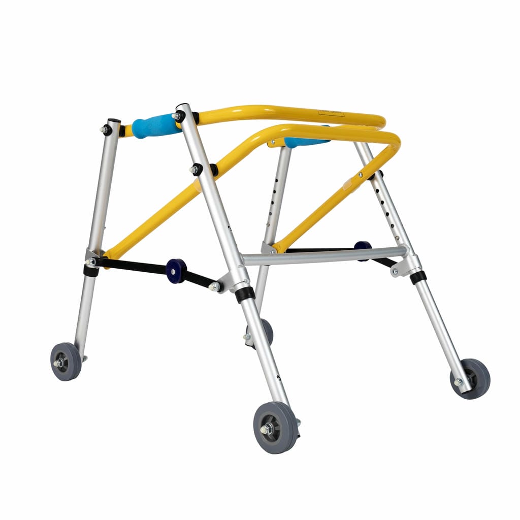 ANDADOR DE 4 RUEDAS DE ALUMINIO REGULABLE PEDIATRICO POSTERIOR (*)