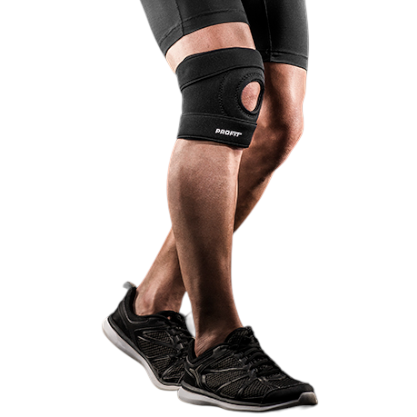 RODILLERA ABIERTA CORTA CON SOSTEN ROTULIANO DE NEOPRENE