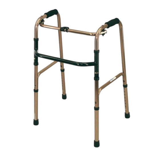 ANDADOR CAMINADOR DE ALUMINIO PLEGABLE (BRONCE)