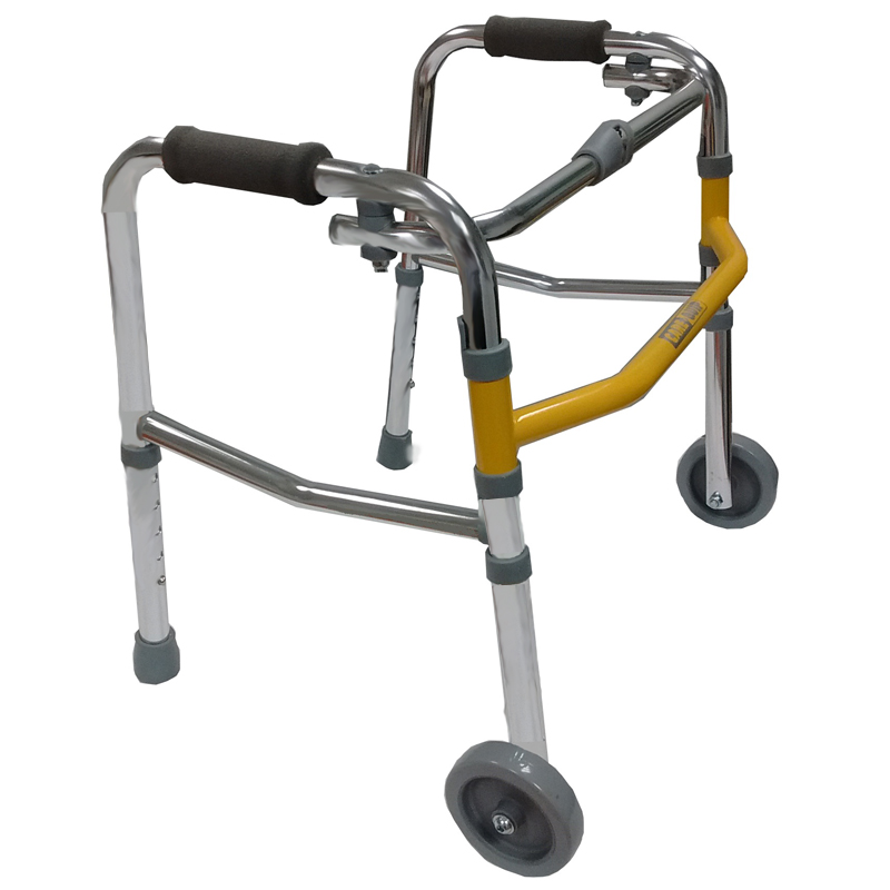 ANDADOR DE ALUMUNIO PEDIATRICO PLEGABLE CON RUEDAS (*)