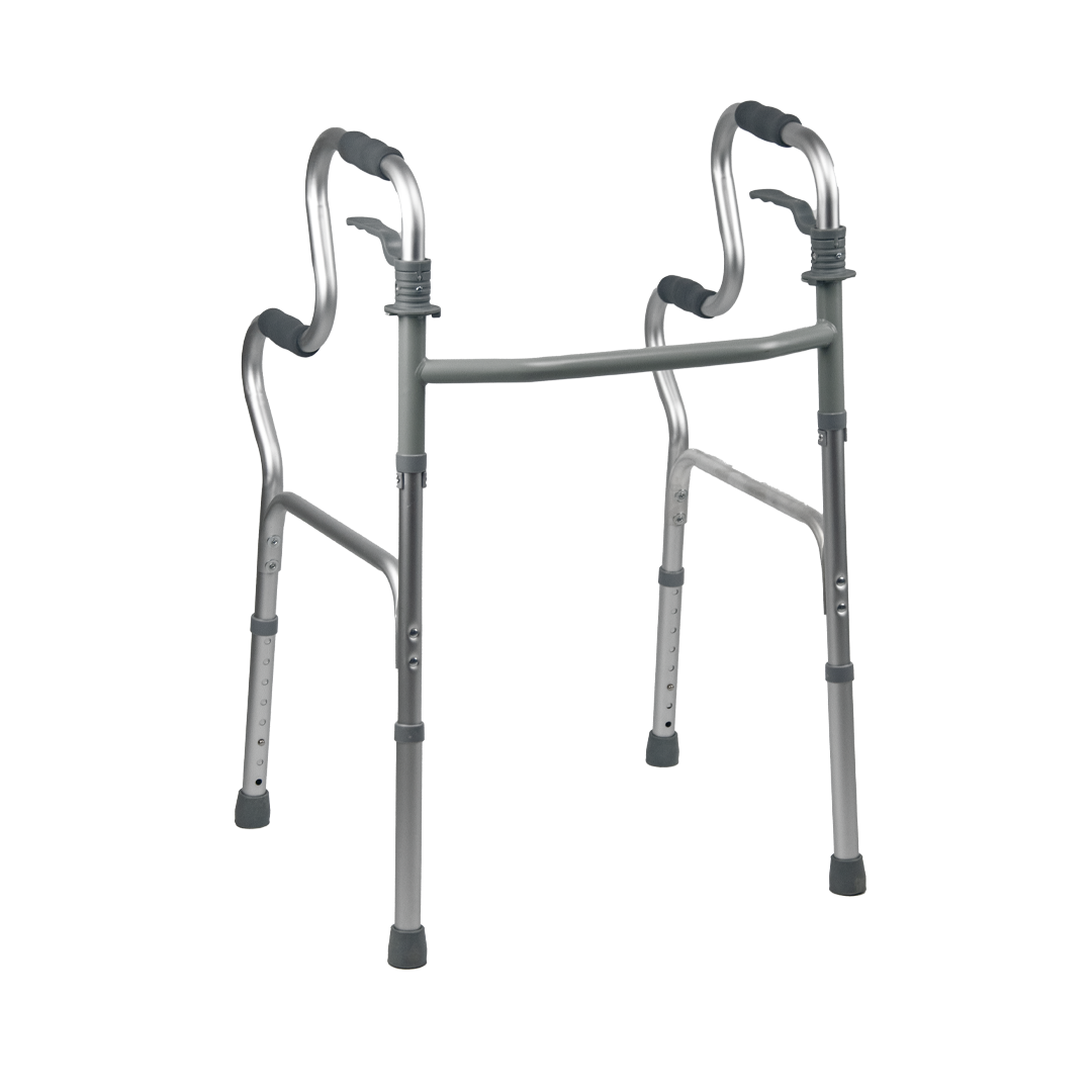 ANDADOR CAMINADOR DE ALUMINIO PLEGABLE DOBLE GRIP
