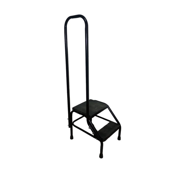 ESCALERA 2 PELDAÑOS PINTADA CON BARANDA