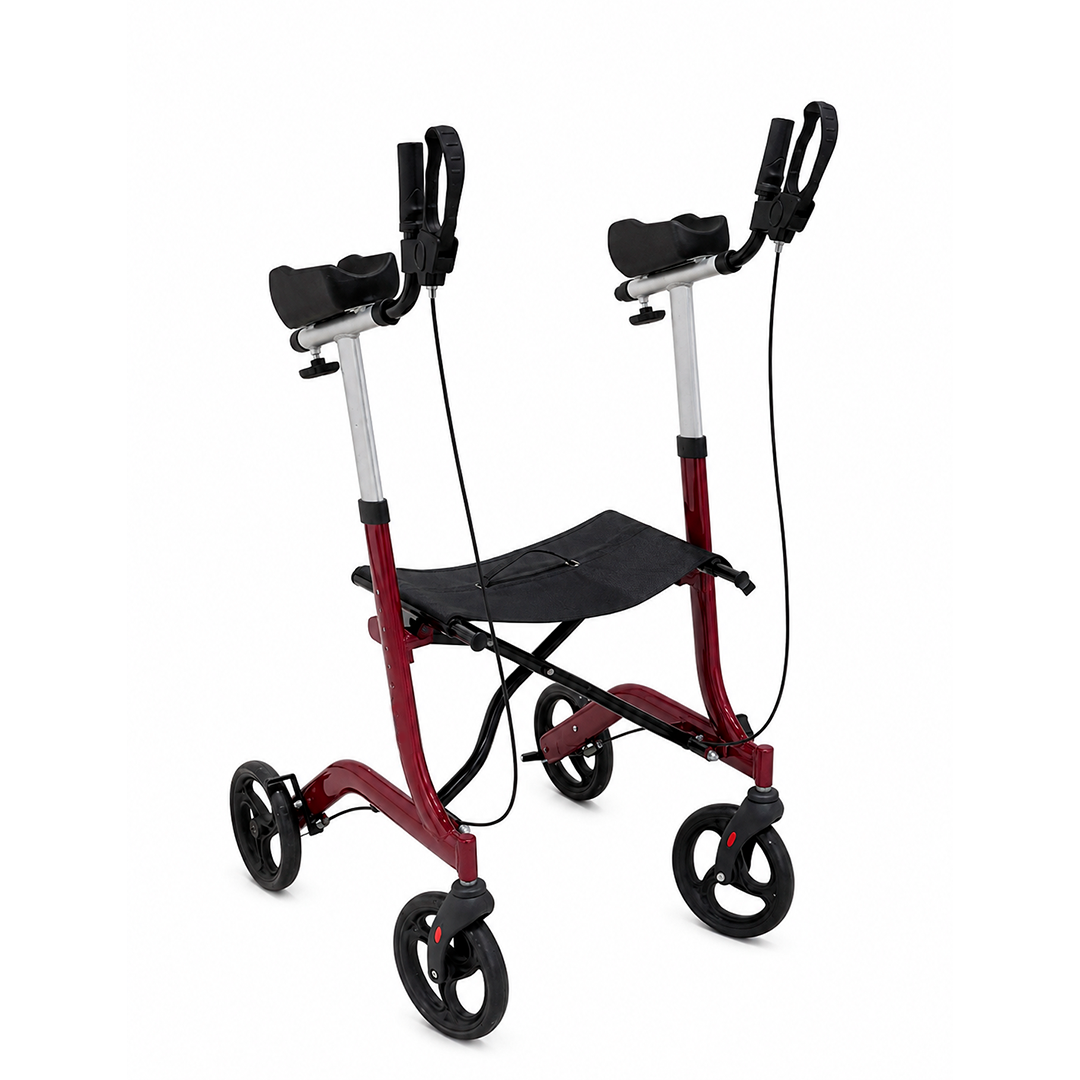 ANDADOR DE 4 RUEDAS DE ALUMINIO PLEGABLE PARA HEMIPLEGICOS