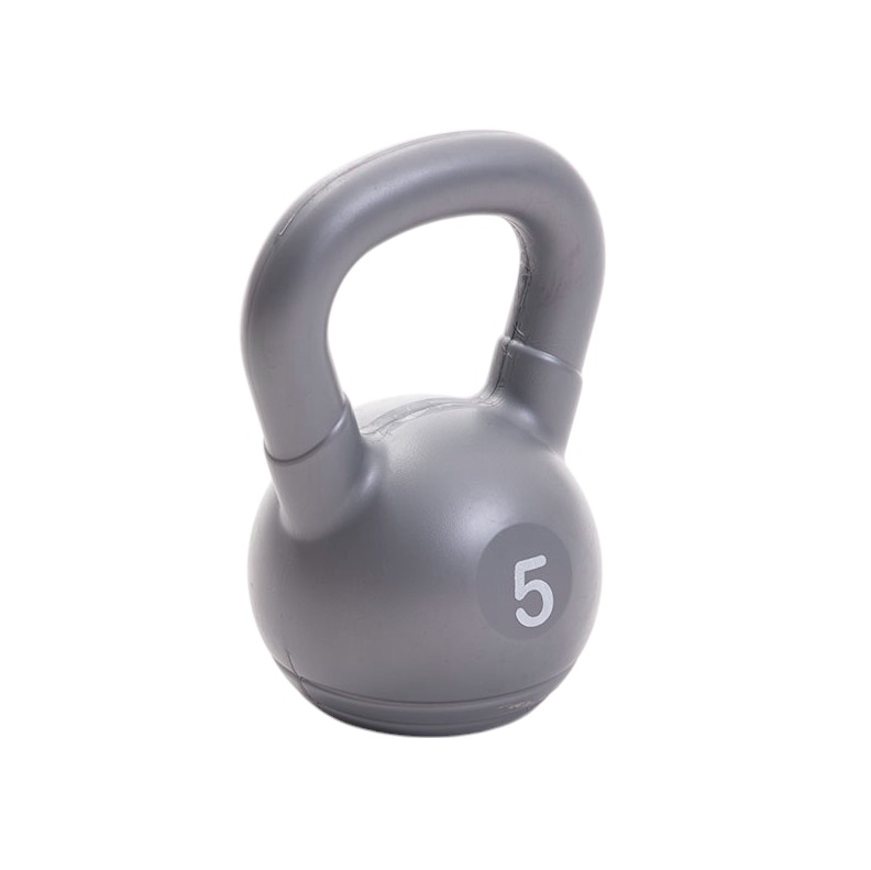 KETTLEBELL PLASTICA DE 05 KG (GRIS) (*)