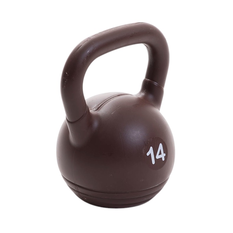 KETTLEBELL PLASTICA DE 14 KG (MARRON) (*)