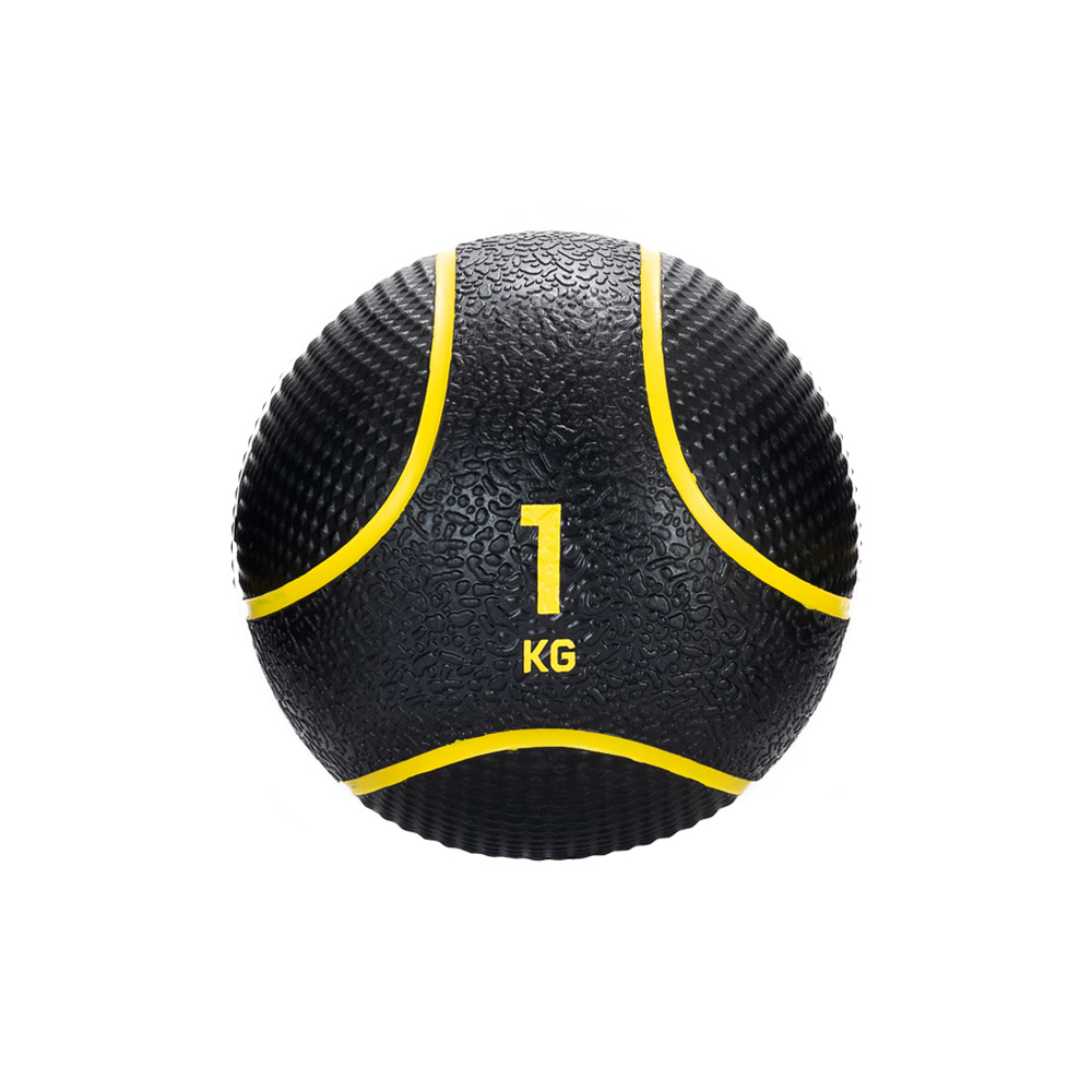 PELOTA MEDICINE BALL DE GOMA CON PIQUE DE 1 KG (*)