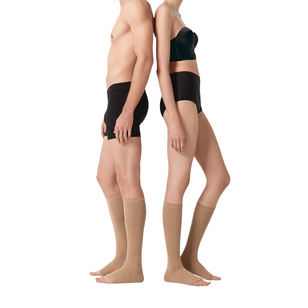 MEDIAS DE COMPRESION CORTA SIN PUNTERA UNISEX (15-20) PIEL