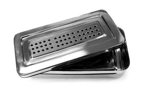 CAJA DE ACERO INOXIDABLE PERFORADA