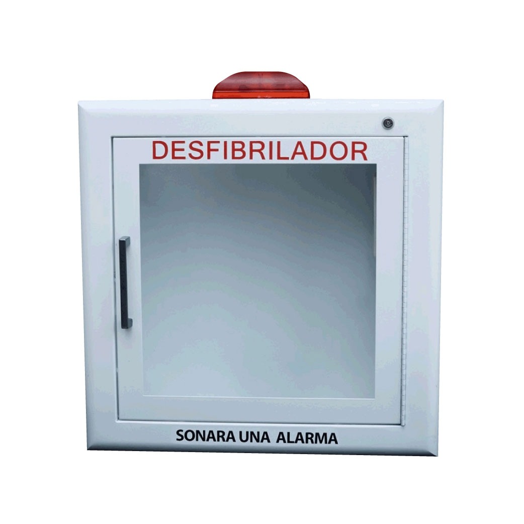 GABINETE METALICO DE PARED CON ALARMA PARA ALOJAMIENTO DE DESFIBRILADORES EXTERNOS