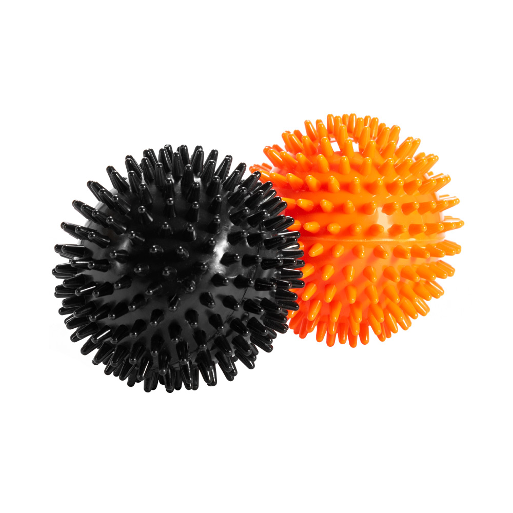 SET DE 2 PELOTAS DESCONTRACTURANTES (NEGRO/NARANJA)