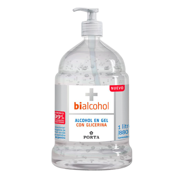 ALCOHOL EN GEL CON GLICERINA DE 1000 ML