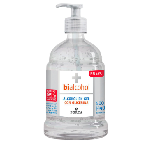 ALCOHOL EN GEL CON GLICERINA DE 0500 ML