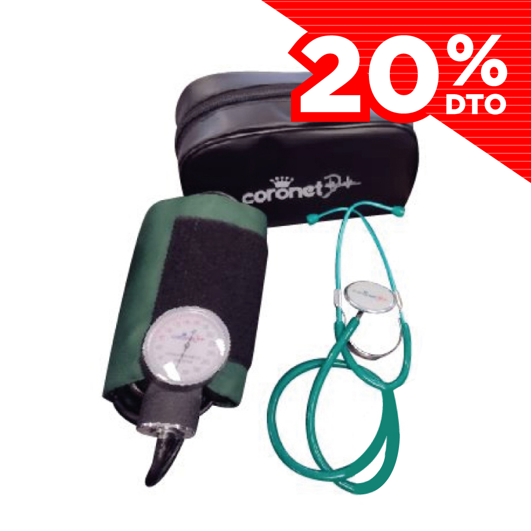 TENSIOMETRO ANEROIDE CON ESTETOSCOPIO (VERDE)