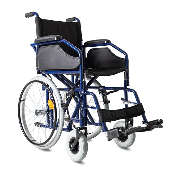 SILLA DE RUEDAS DE TRANSPORTE DE ACERO 20/30 DE 43 CM PARA ESPACIOS REDUCIDOS