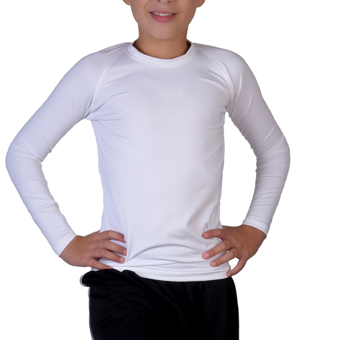 CAMISETA TERMICA INFANTIL MANGA LARGA BLANCA
