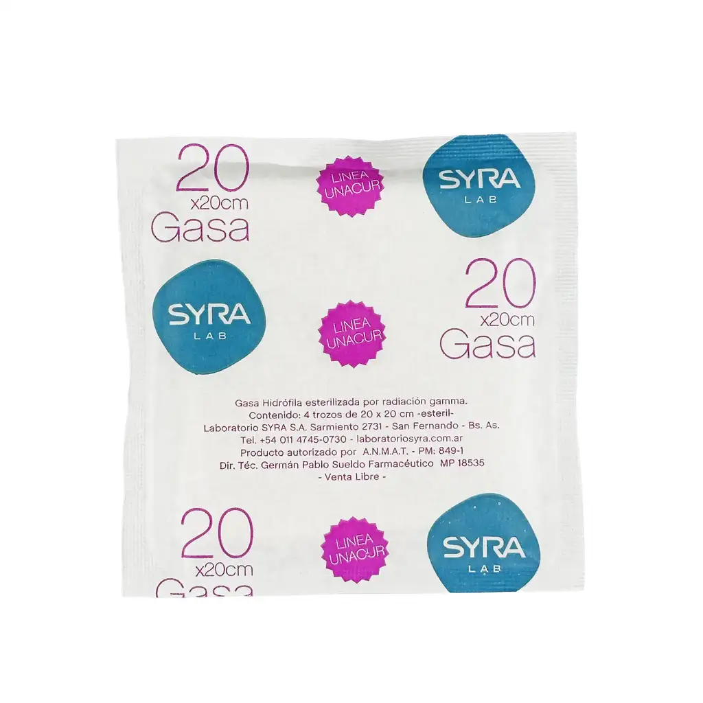 GASA ESTERIL DE 20 X 20 - CADA SOBRE (UNIDAD)