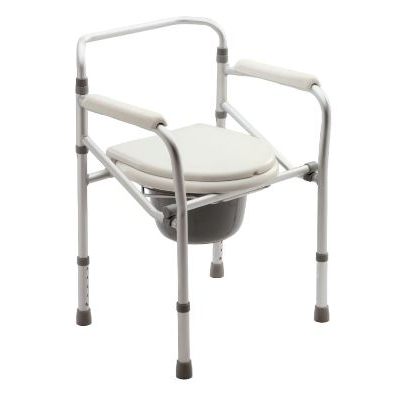 INODORO PORTÁTIL DE ALUMINIO PLEGABLE CON RESPALDO (*)