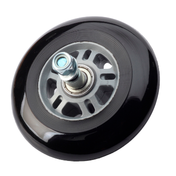 RUEDA DE GOMA MACIZA DE 10 CM CON RULEMANES TORNILLOS Y TUERCAS PARA: A571. (*)