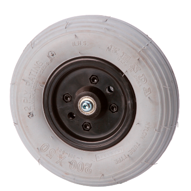 RUEDA CON CUBIERTA POLYAIRE DE 20 CM PARA SILLA DE RUEDA MOTORIZADA (*)