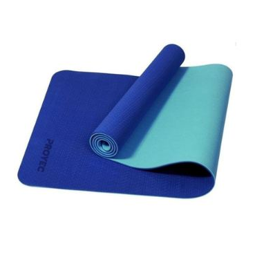 COLCHONETA YOGA MAT DE TPE DE 173 X 61 CM X 6 MM (BICOLOR - AZUL) (*)