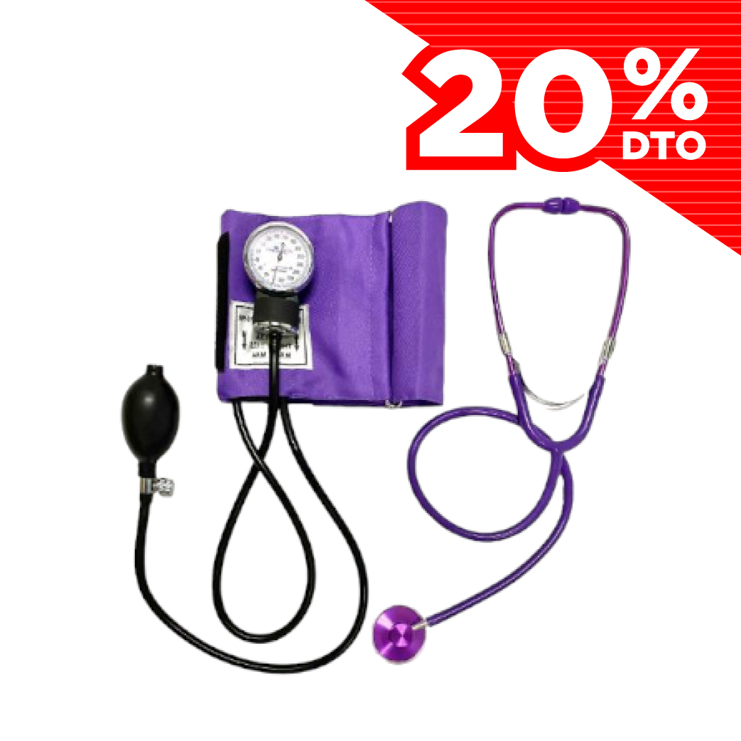 TENSIOMETRO ANEROIDE CON ESTETOSCOPIO (VIOLETA)