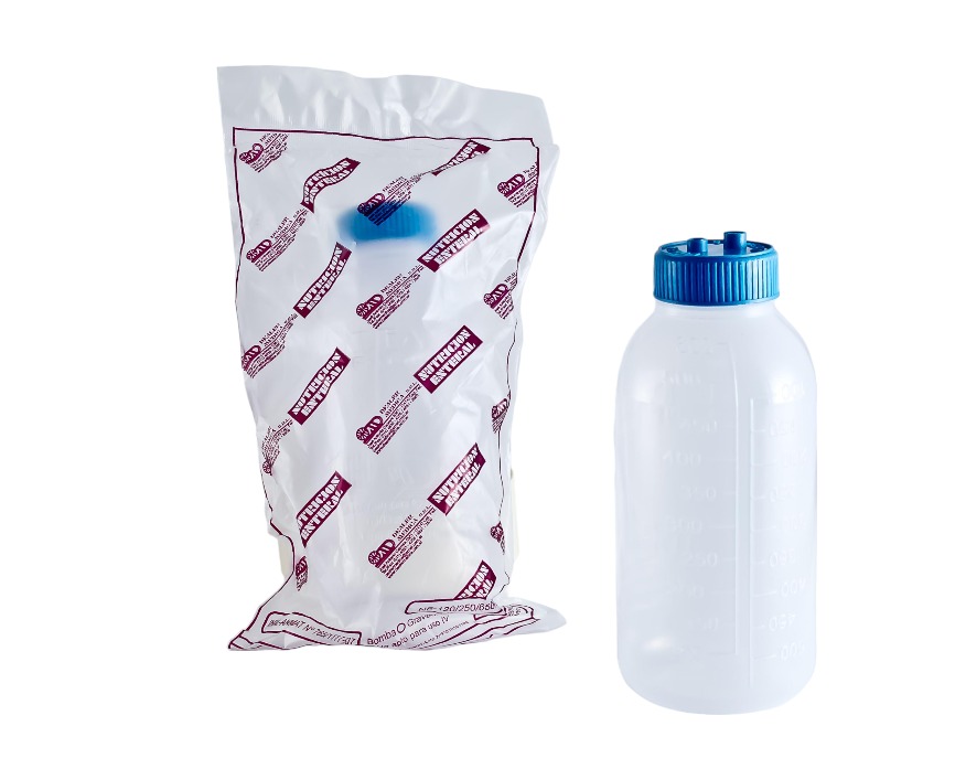 FRASCO ALIMENTACION ENTERAL CON 2 PICOS 500ML