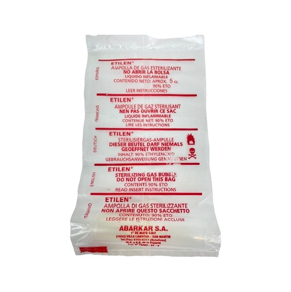 BOLSA PARA OXIDO DE ETILENO - AMPOLLA  PRECINTO