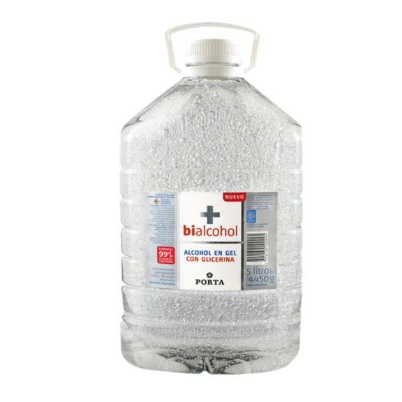 ALCOHOL EN GEL CON GLICERINA DE 5000 ML