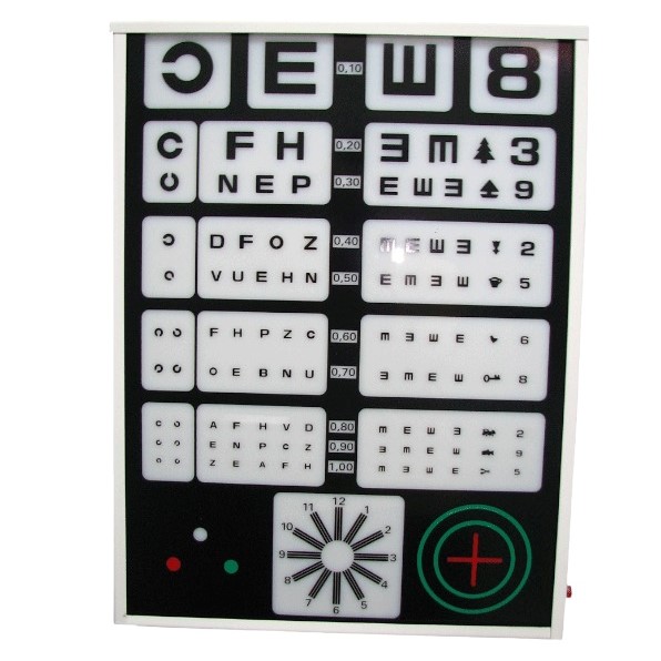 OPTOTIPO LED 12V (39X50X6CM)