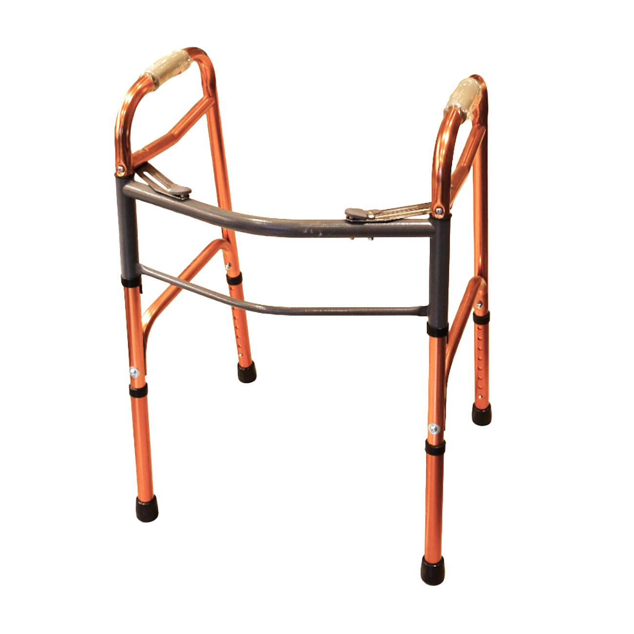 ANDADOR PLEGABLE DE ALUMINIO DORADO SIMIL PUNTO ROJO PREMIUM