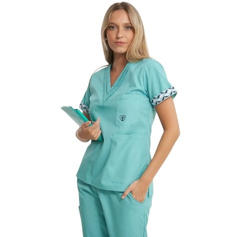 CHAQUETA MUJER (ALFORZAS) AGUA MARINA TROPICAL (L)