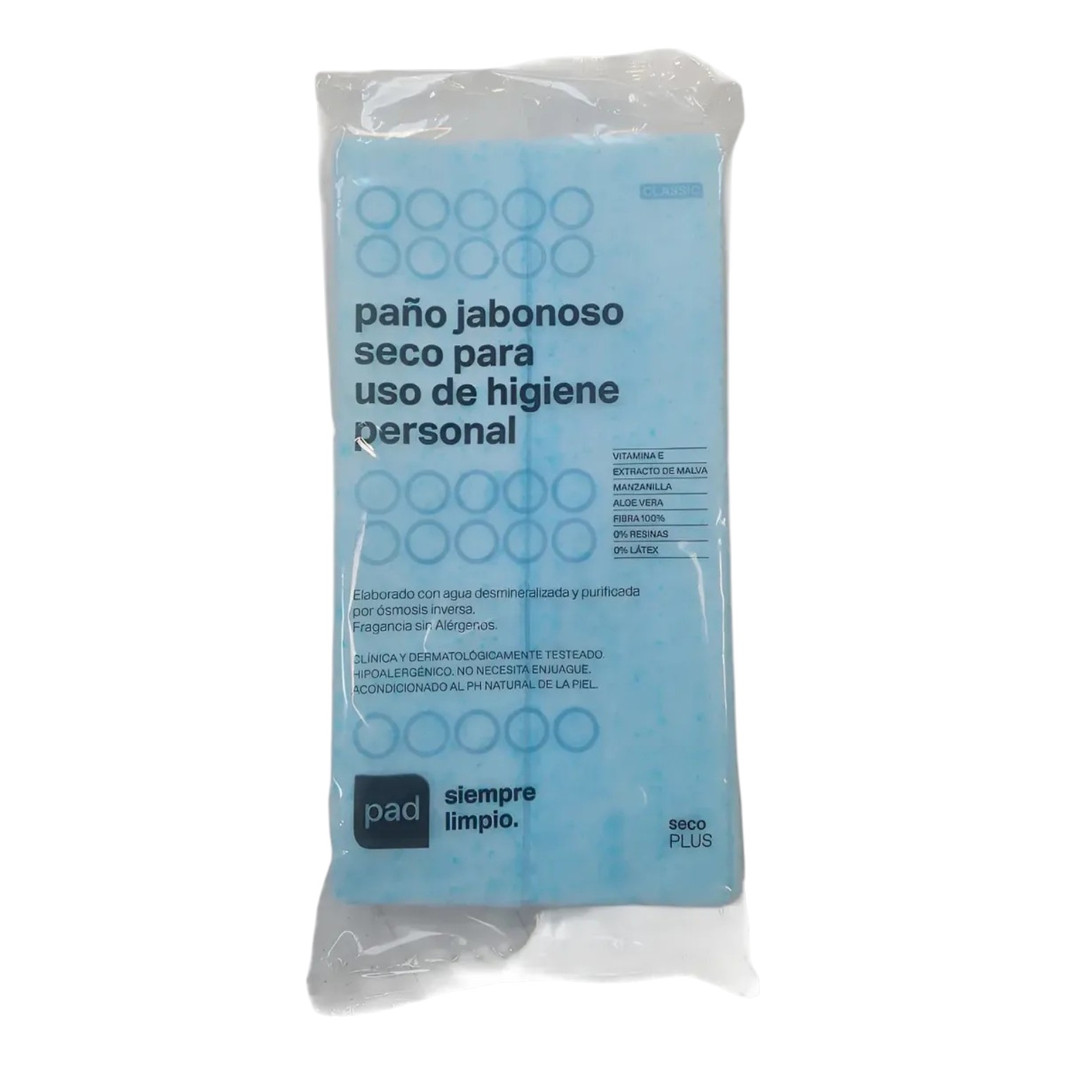 PAÑO JABONOSO DERMPAD CLASSIC PLUS X 10 UNIDADES
