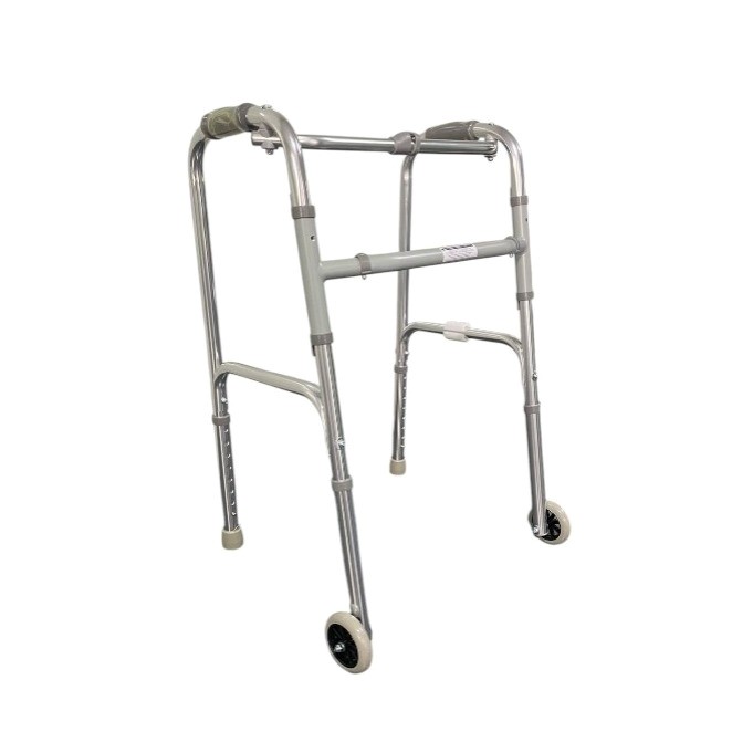 ANDADOR CAMINADOR DE ALUMINIO PLEGABLE CON RUEDAS (YK7210)