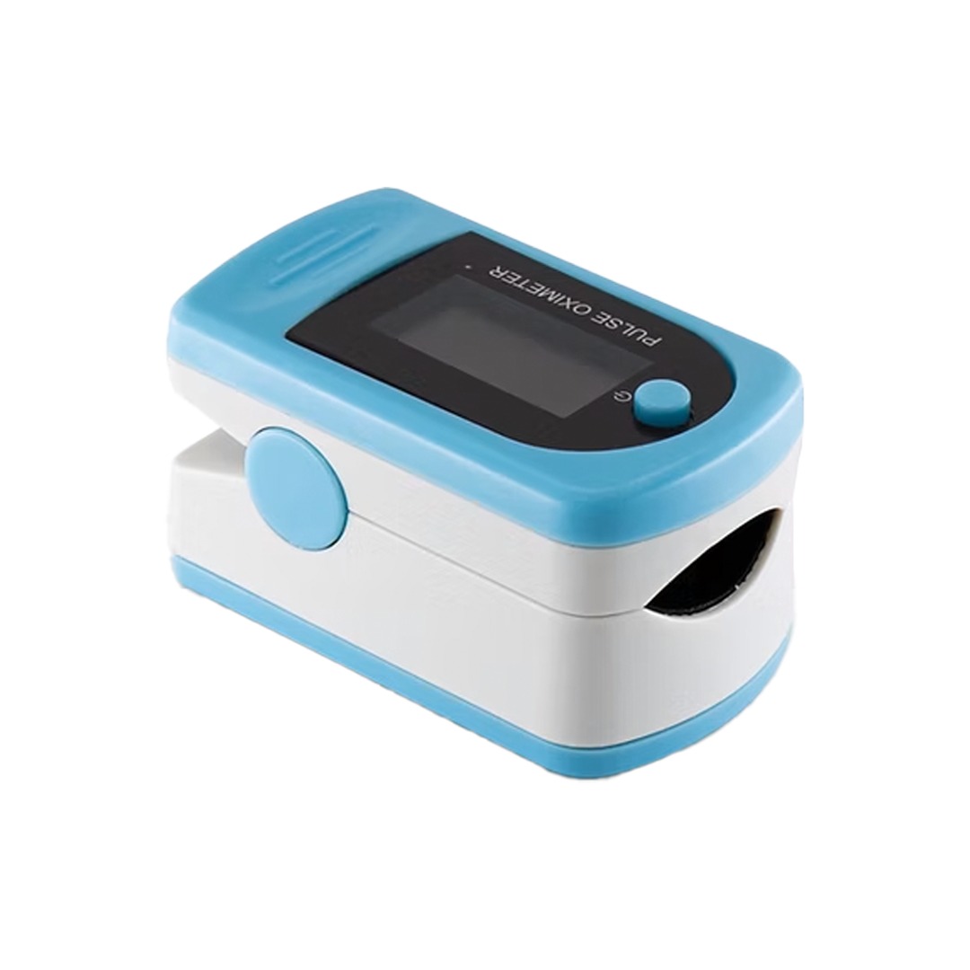 OXIMETRO DE PULSO CON CURVA ADULTO-PEDIATRICO (CELESTE)