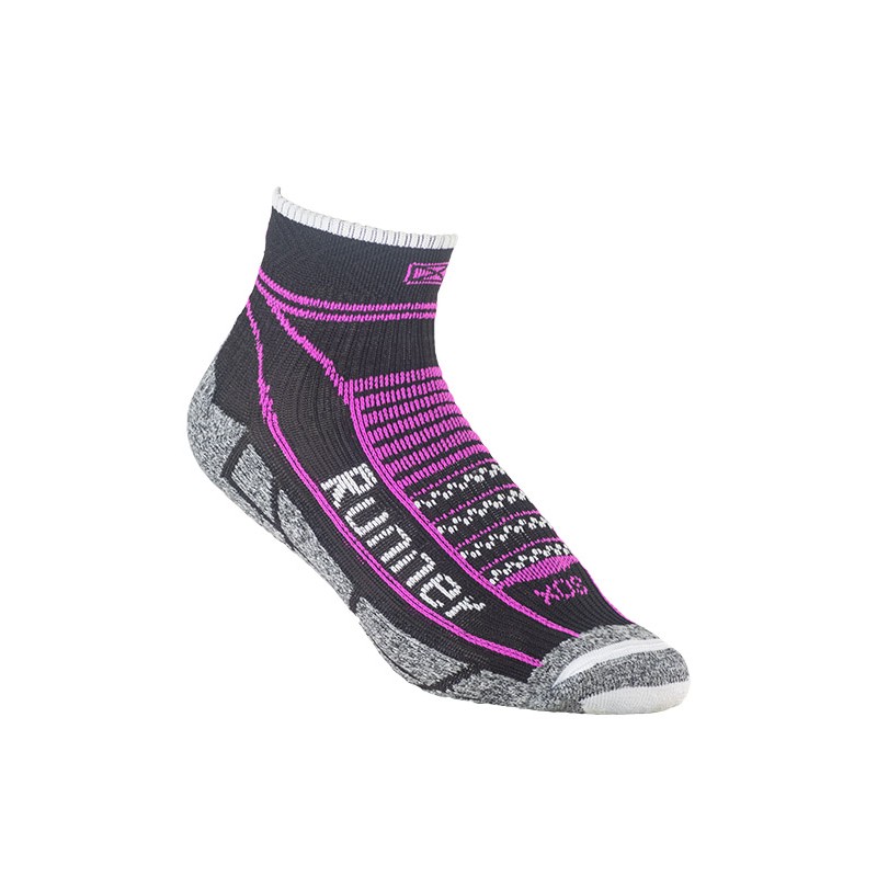 MEDIAS DE RUNNING AIRCHANNEL NEGRO FUCSIA (TE132B)