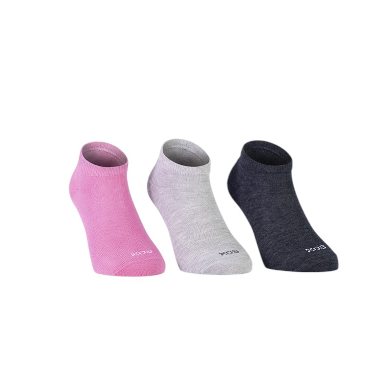 SOQUETES TRIPACK DAMA ROSA GRIS NEGRO (DE02C)