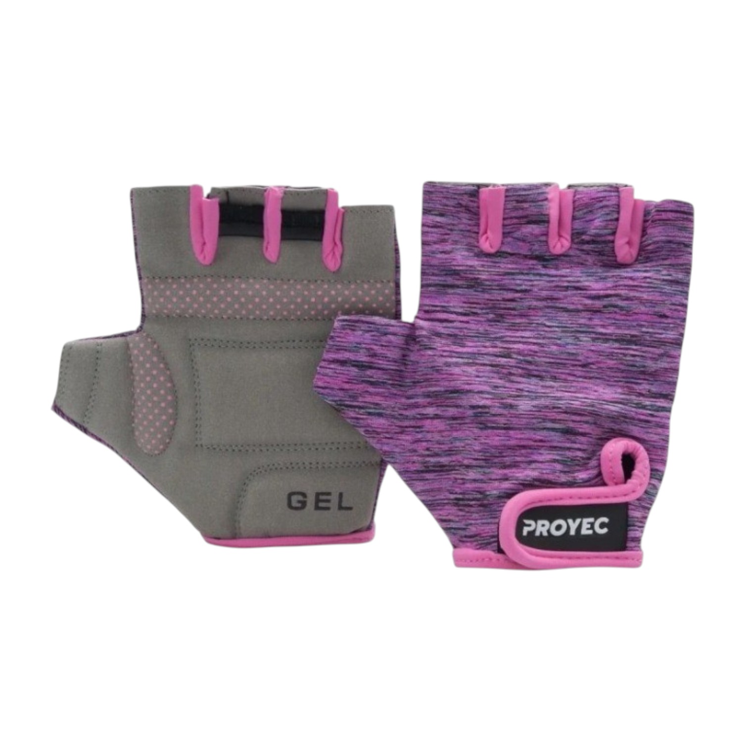 GUANTE GYM CICLISMO TEXTURED LYCRA Y CUERO GEL ROSA (PAR)
