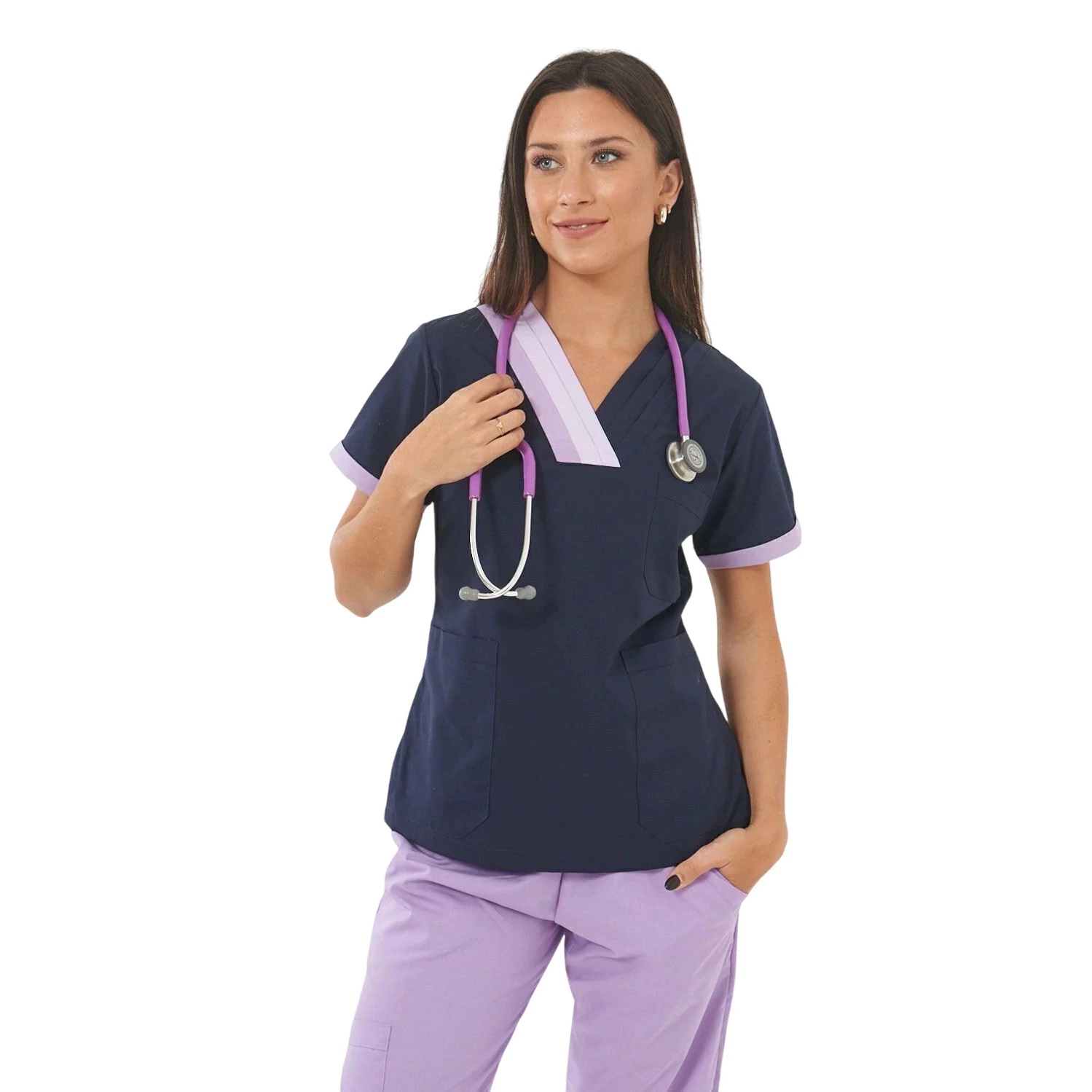 CHAQUETA MUJER TABLEADA ARANTXA AZUL MARINO