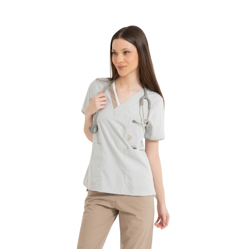 CHAQUETA MUJER MIX GRIS PERLA SAFARI