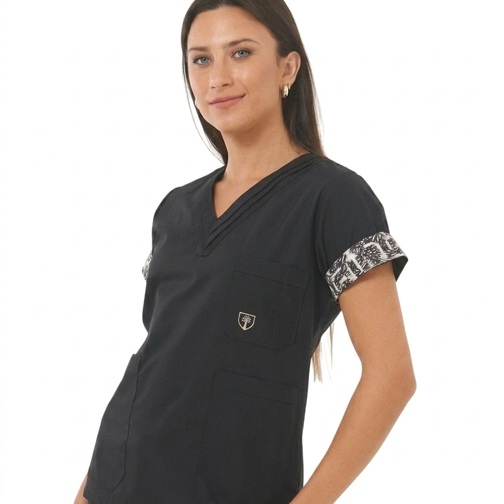 CHAQUETA MUJER ALFORZAS NEGRO DESTELLO