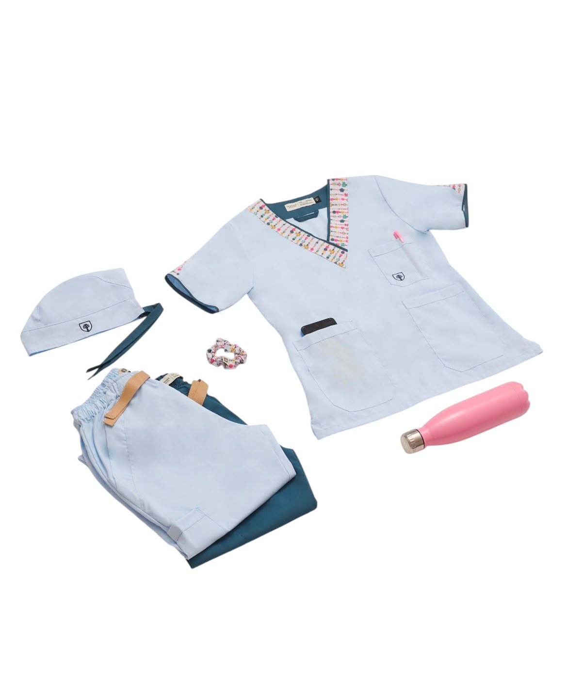 CHAQUETA MUJER CUELLO COMBINADO CELESTE CANDY