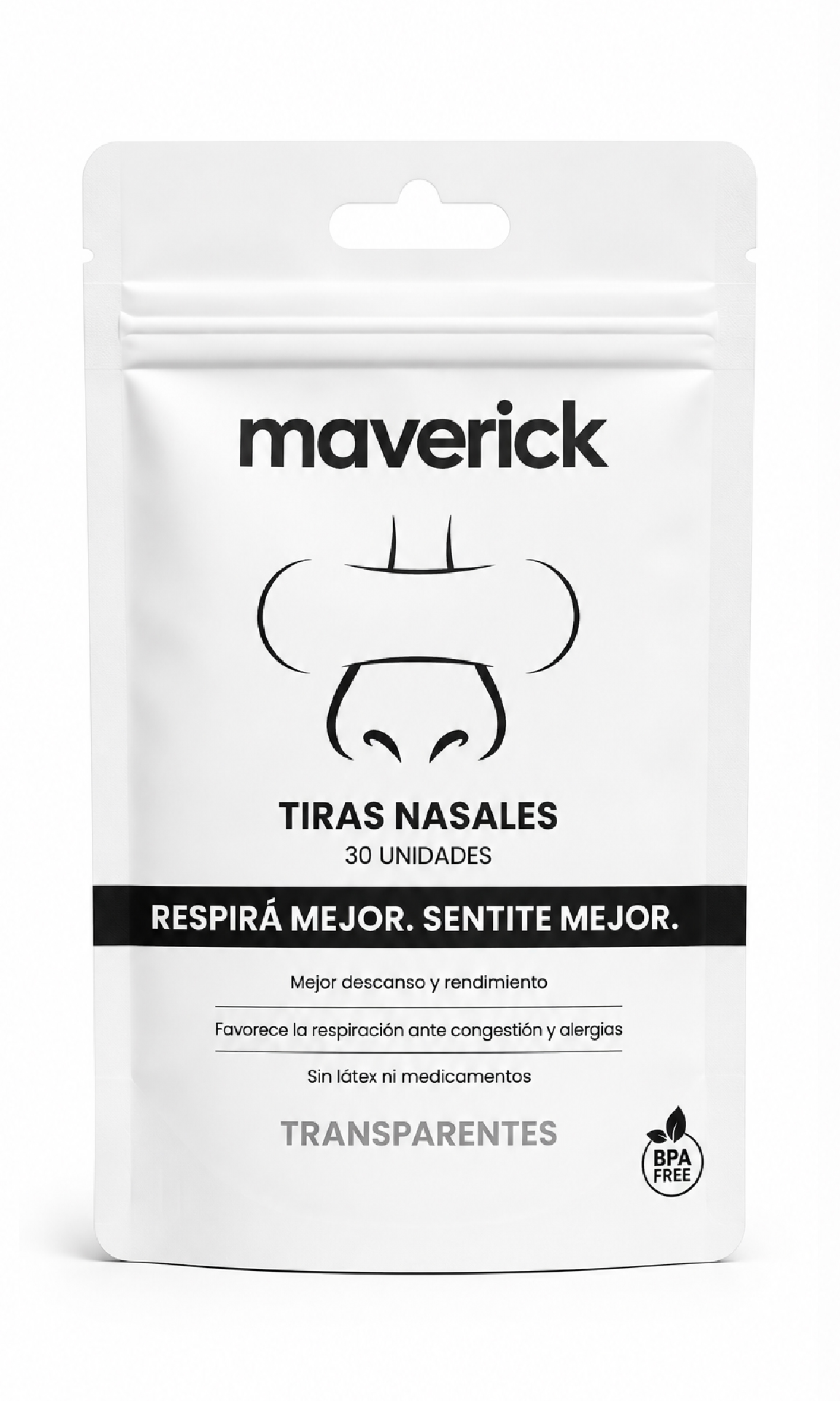 TIRAS NASALES ADHESIVAS TRANSPARENTES